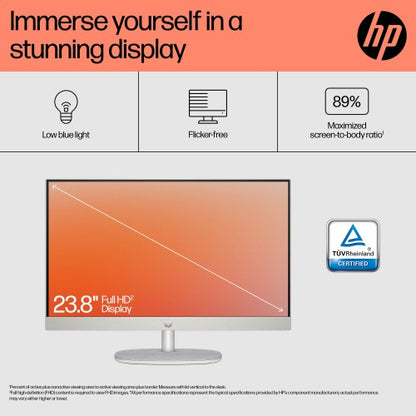 HP 24-cr0040na AMD Ryzen™ 5 7520U 60.5 cm (23.8") 1920 x 1080 pixels All-in-One PC 8 GB LPDDR5-SDRAM 512 GB SSD Windows 11 Home Wi-Fi 6 (802.11ax) Black
