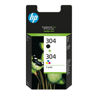 HP 3JB05AE/304 Printhead cartridge multi pack black + color 100 pg + 120 pg Pack=2 for HP DeskJet 2620/3720