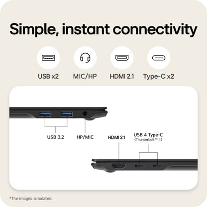 LG Gram Pro 16Z90TP-G 16" Hybrid AI Laptop - Intel® Core™ Ultra 7 255H, 1TB SSD, 16 GB RAM - Black - [2025]