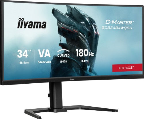 iiyama G-MASTER GCB3484WQSU-B1 computer monitor 86.4 cm (34") 3440 x 1440 pixels UltraWide Quad HD LED Black