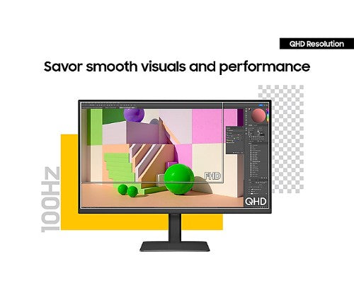 Samsung LS24D600UAU computer monitor 61 cm (24") 2560 x 1440 pixels Quad HD LCD Black