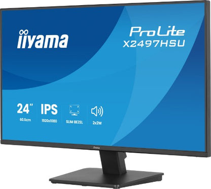 iiyama ProLite X2497HSU-B1 computer monitor 60.5 cm (23.8") 1920 x 1080 pixels Full HD LED Black