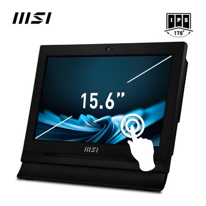 MSI Pro AP162T ADL Intel N100 All in One PC, (4GB RAM, 128GB SSD, Windows 11PRO), 15.6 Inch Single-Resistive touch Screen/UHD Graphics/Dual COM Port/LPT Port/Dual LAN/VGA/WiFi 5/BT 5.1/VESA/SD Card Reader