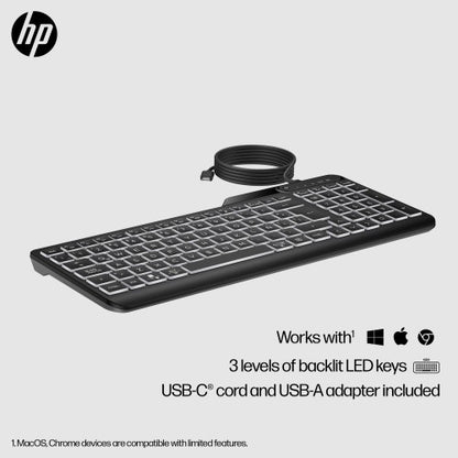 HP 400 Backlit Wired Keyboard
