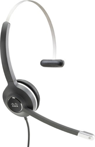 Cisco Headset 531, Wired Single On-Ear Quick Disconnect with USB-A Adapter, Charcoal, 2-Year Limited Liability Warranty (CP-HS-W-531-USBA=)