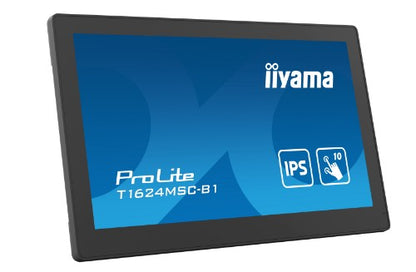 iiyama T1624MSC-B1 computer monitor 39.6 cm (15.6") 1920 x 1080 pixels Full HD LED Touchscreen Black