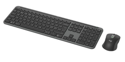Logitech MK950 keyboard Mouse included Office RF Wireless + Bluetooth QWERTY Nordic Graphite