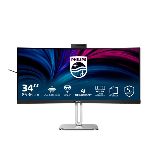 Philips 6000 series 34B2U6603CH/00 computer monitor 86.4 cm (34") 3440 x 1440 pixels Wide Quad HD LCD Grey