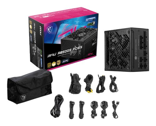 MSI MPG A850GS PCIE5 power supply unit 850 W 24-pin ATX ATX Black