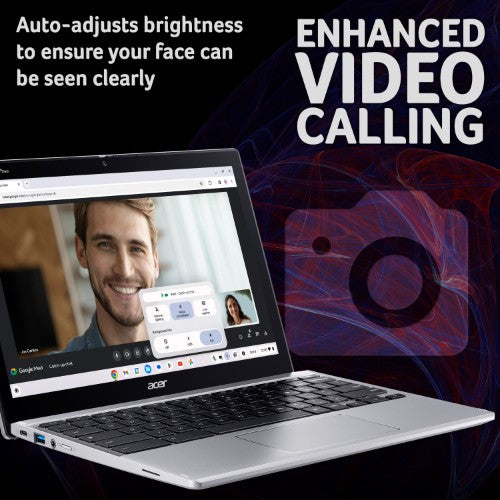 Acer Chromebook NX.KYTEK.003 laptop Intel® N N100 30.5 cm (12") Touchscreen WUXGA 4 GB LPDDR5-SDRAM 128 GB eMMC Wi-Fi 6E (802.11ax) ChromeOS Silver