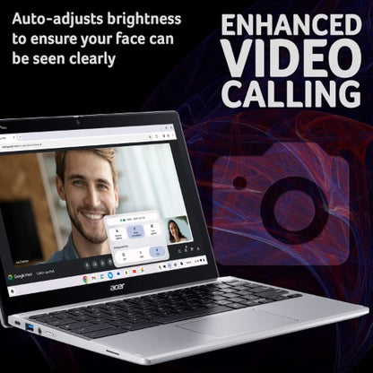 Acer Chromebook NX.KYTEK.003 laptop Intel® N N100 30.5 cm (12") Touchscreen WUXGA 4 GB LPDDR5-SDRAM 128 GB eMMC Wi-Fi 6E (802.11ax) ChromeOS Silver