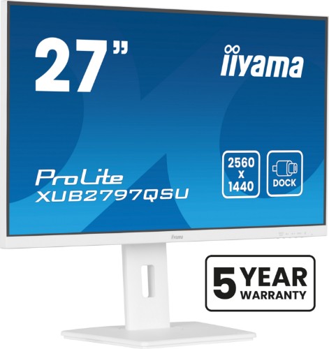 iiyama ProLite XUB2797QSU-W2 computer monitor 68.6 cm (27") 2560 x 1440 pixels Quad HD LED White