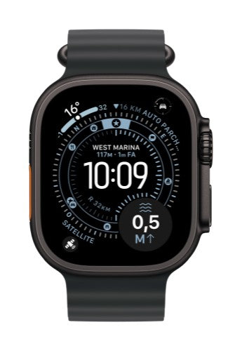 Apple 49mm Navy Ocean Band - Black Titanium Finish