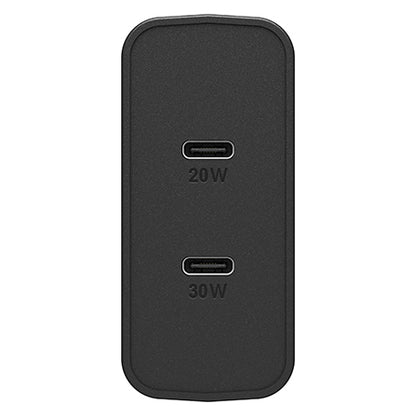 OtterBox EU Wall Charger 50W - 1X USB-C 30W + 1X USB-C 20W USB-PD, black