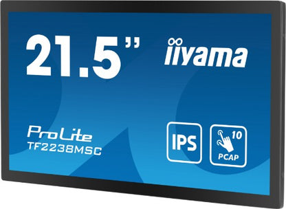 iiyama TF2238MSC-B1 computer monitor 53.3 cm (21") 1920 x 1080 pixels Full HD LED Touchscreen Black