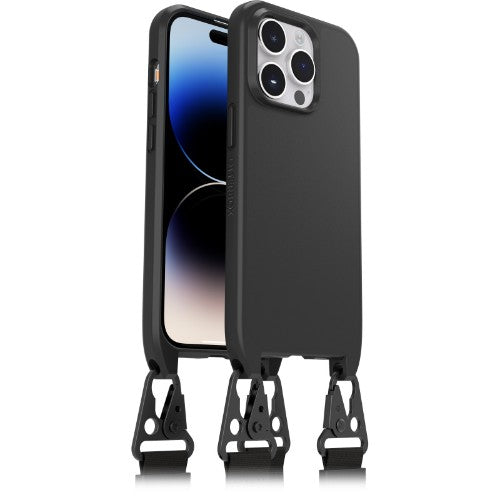 OtterBox React Lanyard Case with MagSafe for iPhone 14 Pro Max, Ultra-Slim, Protective Case with Adjustable and Detachable Lanyard Strap, Tested to Military Standard, Black