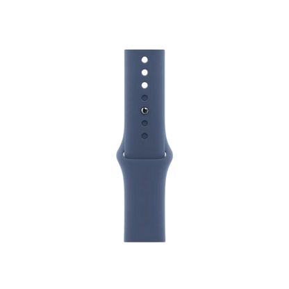 Apple Watch Series 10 GPS + Cellular 46mm Silver Aluminium Case with Denim Sport Band - M/L