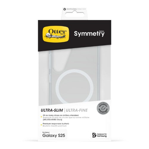 OtterBox Symmetry Series with Magnets for Samsung Galaxy S25, transparent