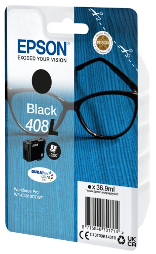 Epson C13T09K14010/408L Ink cartridge black high-capacity, 2.2K pages 36,9ml for Epson WF-C 4810