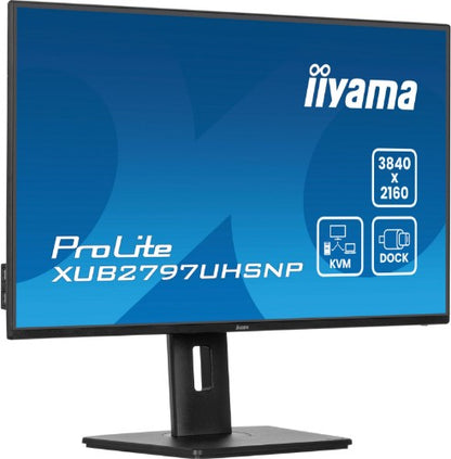 iiyama ProLite XUB2797UHSNP-B1 computer monitor 68.6 cm (27") 3840 x 2160 pixels 4K Ultra HD LED Black