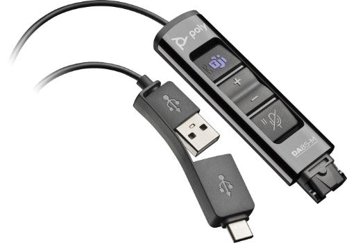 HP Poly DA85-M USB to QD Black Adapter TAA