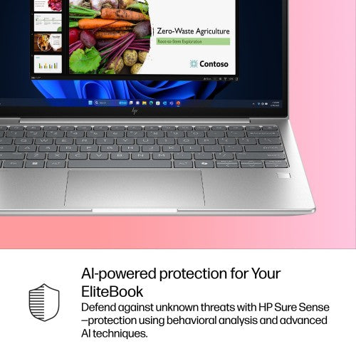 HP EliteBook 6 G1i Intel Core Ultra 7 255U Laptop 33.8 cm (13.3") Touchscreen WUXGA 32 GB DDR5-SDRAM 512 GB SSD Wi-Fi 7 (802.11be) Windows 11 Pro AI PC Silver