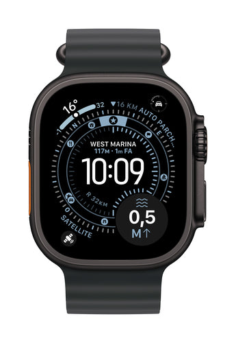 Apple 49mm Navy Ocean Band - Black Titanium Finish