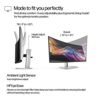 HP Series 7 Pro 37.5 inch WQHD+ Thunderbolt 4 Monitor - 738pu PVC Free