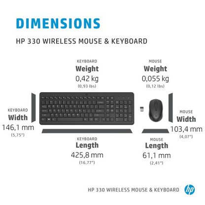 HP 330 Wireless Mouse and Keyboard Combination