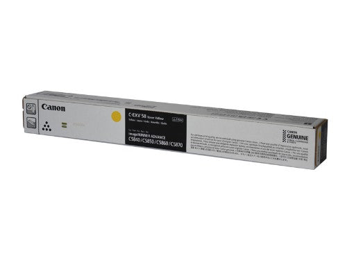 Canon 3766C002/C-EXV58Y Toner yellow, 60K pages ISO/IEC 19752 for Canon IR DX C 5800