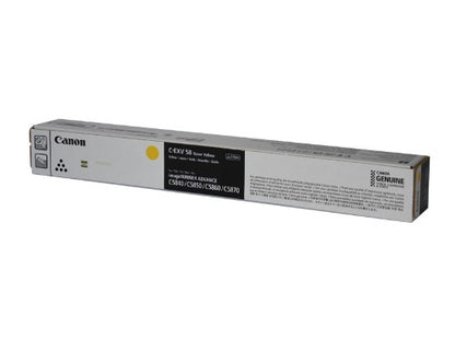 Canon 3766C002/C-EXV58Y Toner yellow, 60K pages ISO/IEC 19752 for Canon IR DX C 5800