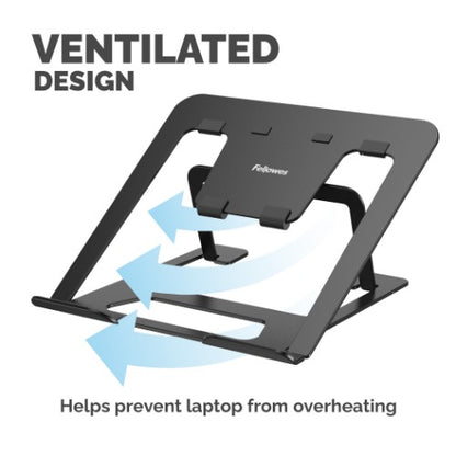 Fellowes Alumia Laptop Riser Portable Laptop Stand Max Size 15 inch Max Weight 5kg Black