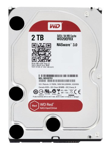Western Digital Red 2TB internal hard drive Variable 64 MB 3.5" Serial ATA III