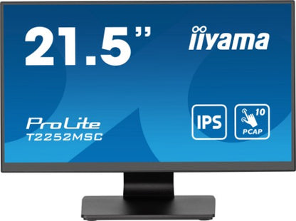 iiyama ProLite T2252MSC-B2 computer monitor 54.6 cm (21.5") 1920 x 1080 pixels Full HD LCD Touchscreen Black