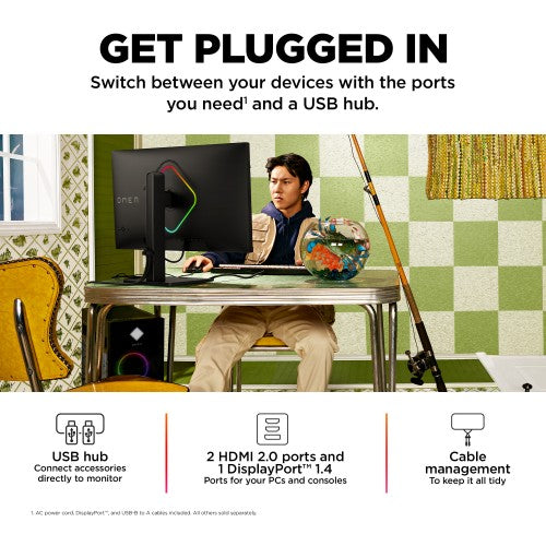 OMEN by HP 27 inch QHD 240Hz Gaming Monitor - OMEN 27qs