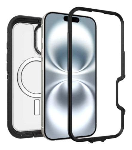 OtterBox Defender Series XT Clear for MagSafe for Apple iPhone 16, Dark Side