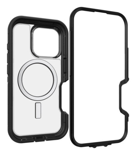 OtterBox Defender Series XT Clear for MagSafe for iPhone 16 Pro, Dark Side
