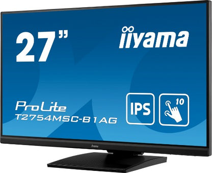 iiyama ProLite T2754MSC-B1AG computer monitor 68.6 cm (27") 1920 x 1080 pixels Full HD LED Touchscreen Multi-user Black
