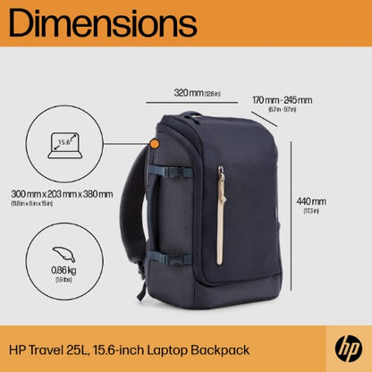 HP Travel 25 Liter 15.6 Iron Grey Laptop Backpack