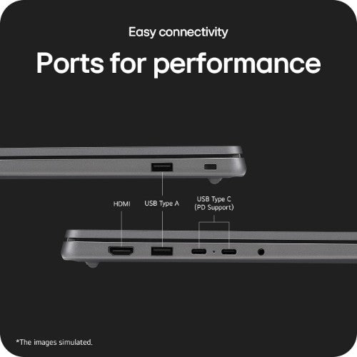 LG Gram Book 15.6" Copilot Laptop - Intel® Core™ i5 1334U, 512GB SSD, 16 GB RAM - Titan Silver