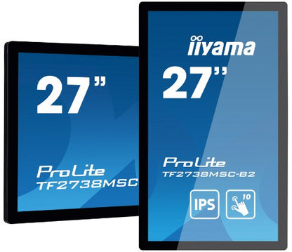 iiyama ProLite TF2738MSC-B2 computer monitor 68.6 cm (27") 1920 x 1080 pixels Full HD LED Touchscreen Multi-user Black