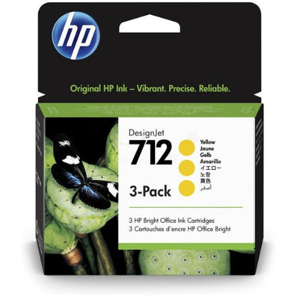 HP 3ED79A/712 Ink cartridge yellow multi pack 29ml Pack=3 for HP DesignJet T 200