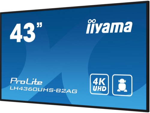 iiyama LH4360UHS-B2AG Signage Display Digital A-board 108 cm (42.5") LED Wi-Fi 500 cd/m² 4K Ultra HD Black Built-in processor Android 11 24/7