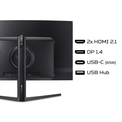 Acer Predator X32X curved QD-OLED gaming monitor - 31.5", QD-OLED, 1700R curve, 4K Ultra HD, 240Hz, 0.03ms, FreeSync Premium, DisplayHDR 400 True Black, HDMI, DP & USB-C
