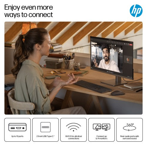 HP OmniDesk M02-0007na PC AMD Ryzen™ 7 8700F 16 GB DDR5-SDRAM 1 TB SSD Windows 11 Home Tower AI PC Grey