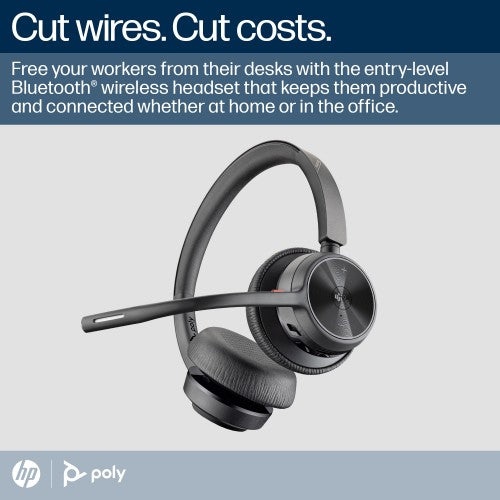 HP Poly Voyager 4320 Microsoft Teams Certified Headset +BT700 dongle +Charging Stand