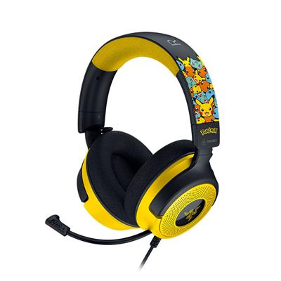 Razer Kraken V4 X Pokemon Headset Wired Head-band Gaming USB Type-C / USB Type-A Black, Yellow