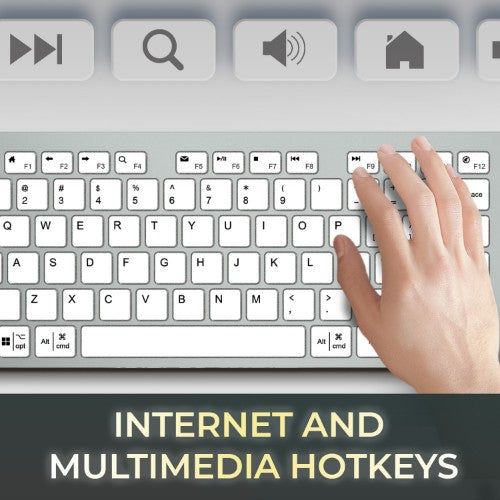 Adesso AKB-730UW keyboard Home/Office USB QWERTY UK International White