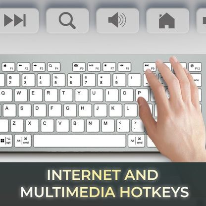 Adesso AKB-730UW keyboard Home/Office USB QWERTY UK International White