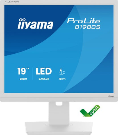 iiyama ProLite B1980S-W1 computer monitor 48.3 cm (19") 1280 x 1024 pixels SVGA LED White